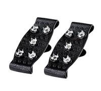 Tacchetti da ghiaccio per scarpe - Pinza antiscivolo a 5 punti | Tacchetti invernali per stivali e neve | Escursioni resistenti |, Continua, vestibilità sicura, per uomini e donne, confezione da