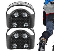 Tacchetti da ghiaccio per scarpe, racchette da neve, tacchetti antiscivolo per ciaspole, picchetti da neve con manici da arrampicata a 5 punte per escursioni e