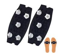 Tacchetti da neve, 2 pezzi, leggeri e antiscivolo, per escursioni e impugnature per stivali da, per escursioni invernali e attività all'aria aperta