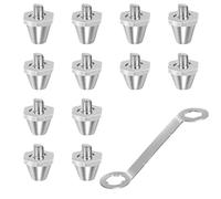 Tacchetti di Ricambio per Scarpe da Calcio - 12 Pezzi in Alluminio per Allenamento, 2 Misure 11mm e 13mm con Chiave