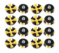 Tacchetti in gomma per scarpe da golf con 8 punte filettate in metallo, kit da 16 pezzi per una presa stabile e comfort durante l'oscillazione su tutte le condizioni del campo (nero-giallo)