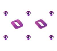Tacchetti per pedali in lega Ti con viti M5 x 11 mm, per Xpresso e sistemi Xpro, colore argento, dimensioni 2,3 x 2 cm, confezione da 2 (viola)