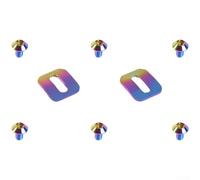 Tacchetti per pedali per bici, 2 pezzi, finitura anodizzata in lega di titanio con viti M5 x 11 per tempo per Xpresso per Xpro pedali per ciclismo su strada, multicolore