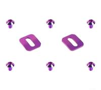 Tacchetti per pedali per bici in lega Ti con viti M5 per Time LClic, tacchetti di ricambio da 2,3 x 2 cm per ciclismo, opzioni multicolore, finitura anodizzata (viola)
