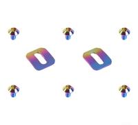 Tacchetti per pedali per bici, viti in lega Ti, M5 x 11 mm, per Time Xpresso/Xpro/lclic, finitura anodizzata, confezione da 2 (multicolore)