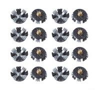 Tacchetti per scarpe, set da 16 pezzi con filettatura in metallo, design a vite per una maggiore trazione e stabilità in tutte le condizioni di percorso (nero-grigio)