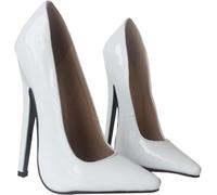 Tacchi Alti 18cm Punta A Punta Tacchi Sottili Festa di Nozze Estate Unisex, White, 36 EU