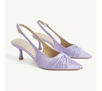 Tacchi alti lilla chiaro con fiocco, design con strass, stile elegante e alla moda, temperamento delicato, versatili, con schienale vuoto, punta affusolata CN36,CN37,CN38,CN39,CN40,CN41,CN42,CN43Color