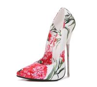 Tacchi Alti per Donne e Uomini | Décolleté con Tacco a Spillo Ultra Alto 16 cm per Feste in Maschera, Discoteche, travestitismo, Pole Dance,Bianca,41.5 EU