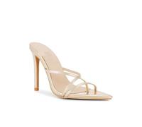 Tacchi Alti Sandali High Heels Donna Punta Aperta Infradito Stiletto Senza Schienale Slip On Pantofole Scarpe 10 Cm-Apricot||Numeric_36