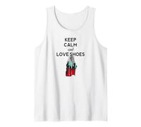 Tacchi Alti Suola Rossa Donne Amore Scarpe Keep Calm Canotta