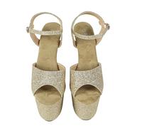 Tacchi altissimi da 17 cm per Donna | Sandali Sexy con Cinturini per Matrimoni, Lauree, Discoteche, Pole Dance | Suola Antiscivolo,d'oro,40.5 EU