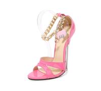 Tacchi da Ballo Professionali da Donna - Scarpe da Pole Dance con Tacco a Spillo da 16 cm e Cinturini alla Caviglia bloccabili - Scarpe da Ballo in Maschera,Rosa,40 EU