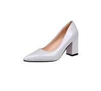 Tacchi da Sposa da Donna Scarpe col Tacco Alto da Donna Scarpe A Punta con Bocca Bassa Scarpe alla Moda Taglie Forti(Light Gray 7.5CM,43)