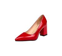 Tacchi da Sposa da Donna Scarpe col Tacco Alto da Donna Scarpe A Punta con Bocca Bassa Scarpe alla Moda Taglie Forti(Red 7.5CM,41)