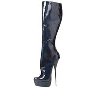 Tacchi Donna Tacchi Alti 20cm Ginocchiera Stivali Alti Scarpe da Ballo del Polo Color Fantasy,#11-41