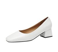 Tacchi per renderti più alto Taller Tacco medio Bocca Scarpe casual e spesse Moda Donna Sandali da donna Primavera poco profonda, bianco, 38 EU