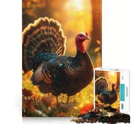 Tacchino selvatico in autunno - Puzzle da 1000 pezzi per ragazzi - Stimola le capacità cognitive - Divertimento - Chiusura sicura - Nessun pezzo si stacca - Un modo coinvolgente per passare