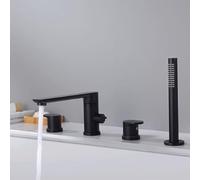 TACCHIO DECONDA PACCHERA TACCHIO CON SCHEDA DOCCHIO 360 ° ROTAZIONE 2 TAP BAGNO MODIE SETTA CHIEDI A DOPPIO, NERO LWX