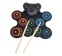 TACCHIO ELETTRONICA DRUM PRATICA CON DUPENTI, 10 pad di pratica 7 tono 10 ritmi fustina di roll -up pieghevole compatibile per i regali di compleanno di Natale per le vacanze di