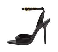 Tacco Alto Sandali High Heels Cinturino alla Caviglia Punta Aperta Stiletto Donna Scarpe Festa Décolleté 12 CM-A||Numeric_36