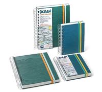 Taccuini 15x21cm a spirale "Ocean" in plastica riciclata seconda vita® e carta r