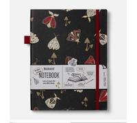 Taccuino 19 x 25 cm a righe - Falene Dorate- Bookaroo.Copertina soft