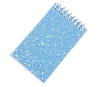 Taccuino a doppia spirale con 20 fogli di pagine con tasca sfoderata, copertine colorate con paillettes, per scrivere, disegnare, fare schizzi, piccoli quaderni