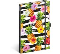 Taccuino a righe A5 con motivo di ananas
