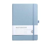 Taccuino a righe, formato A5, con copertina rigida, 100 pagine numerate per scrivere, carta a righe da 200 g/m², copertina rigida in pelle, per donne, uomini, lavoro, ufficio, scuola, 21,3 x 14,5 cm