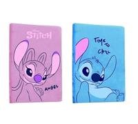 Taccuino A5/80K Linea con copertina in peluche Stitch mix