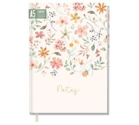 Taccuino A5 con linee "Wild Blossoms" di Trendstuff by Häfft - 124 pagine, 62 fogli - ideale come diario, journal, libro delle idee - Sostenibile & rispettoso con il clima