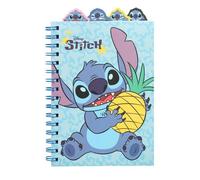 Grupo Erik: Taccuino A5 con Divisori Disney Stitch | Quaderno A5 con anelli e divisori, 4 Separatori personalizzati, copertina morbida e pagine puntinate, Quaderno A5 diviso in sezioni