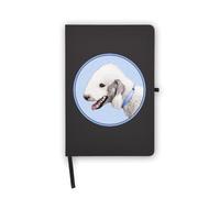 Taccuino Bedlington Terrier per amanti dei cani, pagine bianche, copertina in ecopelle, agenda, diario, quaderno di lavoro