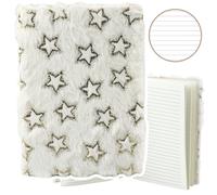 Taccuino con copertina in peluche Stelle d'oro A5 80 fogli