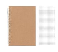 Taccuino con doppia rilegatura a filo e 100 pagine, a righe, a puntini, a quadretti, senza righe, taccuino per journaling, 14,5 x 21 cm, rilegatura a spirale in metallo