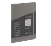 FABRIANO - 19621001 - Taccuino EcoQua Plus - con elastico - rilegatura cucita - A5 - 5 mm - 80 fogli - righe - artracite - Fabriano - 94729 - Conf. da 1 Pz. - 19621001