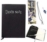 Taccuino con note di morte con penna a piuma, collana e portachiavi a forma di L, può essere utilizzato come diario e taccuino