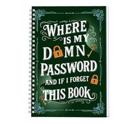 Taccuino con password sicuro, blocco note organizer con divisori, registrati per identificatori e indirizzi per account di famiglie adulte, organizzazione 'ufficio e riservatezza