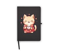 Taccuino da disegno con gatto americano Bobtail con pagine bianche, copertina in ecopelle, agenda, diario, quaderno di lavoro