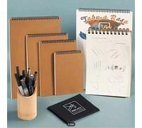 Taccuino da disegno premium A4 per artisti - compatibile con acquerello e pennarelli, blocco da disegno 8K & 16K per adulti A6,A4,A5Carta tessile