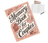 Taccuino di memoria, memoria d'amore, 28,5 x 21 cm, adorabile e compatto libro dei ricordi per coppie, agenda giornaliera spessa per matrimoni, appuntamenti, fidanzamenti, compleanni, anniversari