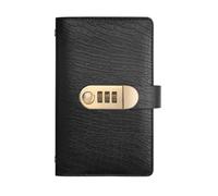 Taccuino di risparmio con lucchetto a codice, organizzatore portatile per bilancio con 100 buste di valutazione, sfida di risparmio 100 giorni, texture in similpelle, formato 17,8 x 11 cm