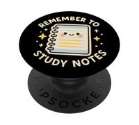 Taccuino divertente con scritta in inglese "Remember to Study Notes" PopSockets PopGrip Adesivo