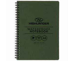 Taccuino impermeabile Highlander Forces A5 148 x 210 mm - Olive