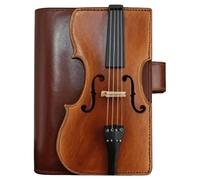 Taccuino in pelle Diario ricaricabile per violino vintage Diario di viaggio portatile per studio, insegnanti, college Viaggiatore da 8, 5x5, 9 pollici