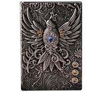 Taccuino in pelle goffrata - taccuino in pelle fatto a mano per l'uso quotidiano, diario di viaggio e quaderni di scrittura | Regalo per uomini e donne, 14,2 x 21,2 x 2 cm