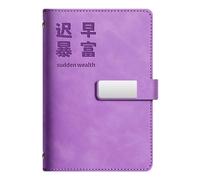 Taccuino in pelle per pianificare il budget con 90 pagine foglio di bilancio 6 anelli copertina in pelle per uomo donna multifunzione gestione della liquidità notebook
