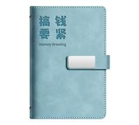 Taccuino in pelle per pianificare il budget con 90 pagine foglio di bilancio 6 anelli copertina in pelle per uomo donna multifunzione gestione della liquidità notebook