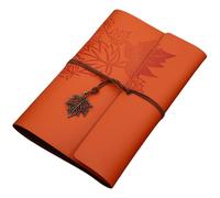 Taccuino in pelle ricaricabile, 160 pagine sfoderate, stile vintage, 16,5 x 22,9 cm, diario in pelle PU